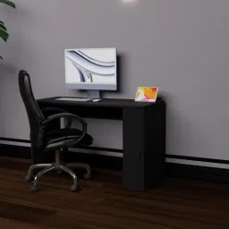 Office Computer Desk with Storage Cabinet Study Table for Home Laptop/Desktop Engineered Wood Multipurpose Table-44