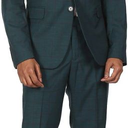 Men Single Breasted Checkered Suit-image-44