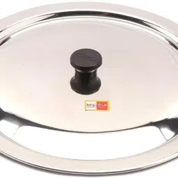 Stainless Steel Ciba Tope Lid/Cover for Handi, Kadai, Saucepan With Nob-26.5cm 10.5 inch Lid, Pack of 1-2