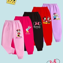 Disney By Miss and Chief Girls Pack Of 5 Regular-Fit Lounge Pants-image-23