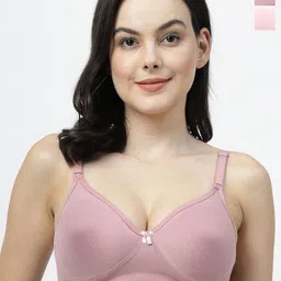 SHYAM SONS FLAIR Pack Of 2 Bra Non Padded Full Coverage Femina-Onion-Pink-35