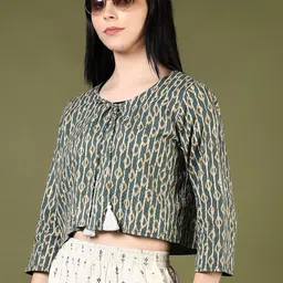 LIMEROAD Women Ethnic Printed Cotton Crop Top-picture-46