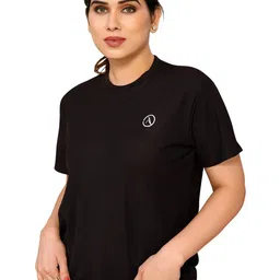 Moda Rapido Women Black Polyester Tshirts-picture-47