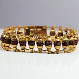 Divine souvenirs Unisex Gold-Plated Artificial Beaded Link Bracelet-46