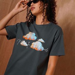 The Roadster Lifestyle Co Printed Pure Cotton Oversized Fit T-Shirt-picture-1