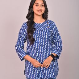 FABRU Printed Pure Cotton Kurti-image-56