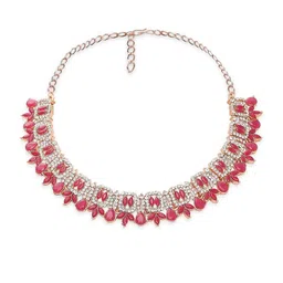 Anouk Rose Gold-Plated Stone-Studded Jewellery Set image 3