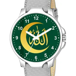 CSAMON Men Dial & Leather Straps Analogue Watch 3KANSLV Islamic GRENUM01 GREY L_SH-10