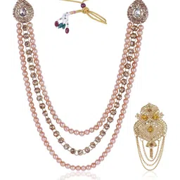 JIYANSHI FASHION Men Gold Jewellery Set-image-87