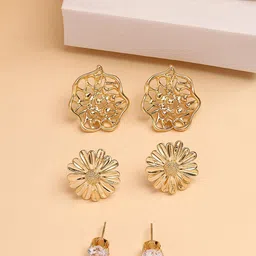 Bohey by KARATCART Contemporary Studs Earrings-19