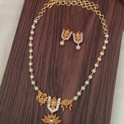Rangrozo Jewellery Gold-Plated Artificial Stones Studded Jewellery Set-14