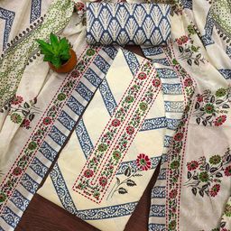 Rangtulika Ethnics Floral Printed Unstitched Dress Material-picture-2