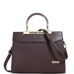 WOMEN MARKS Textured PU Structured Handheld Bag image 5