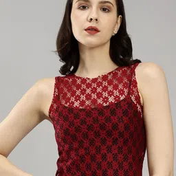SAFFE Floral Print Net Top-picture-20