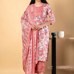 Readiprint Women Floral Printed Regular Kurta with Palazzos & With Dupatta-picture-30