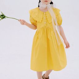LULU & SKY Puff Sleeve A-Line Midi Dress-image-54