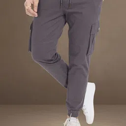 DIVISIVE Men Carrot Easy Wash Cargos Trousers-image-31