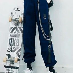 HIGH BUY Women Relaxed Loose Fit High-Rise Joggers Trousers-image-27