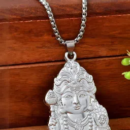 P. R. PRINTS Unisex Silver-Plated Kartikya Pendant-picture-18