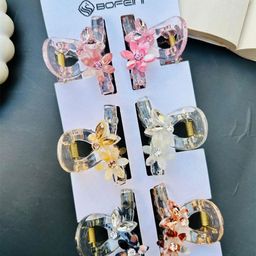 Radhya Accessories Women Set Of 6 Embellished Claw Clip-25