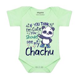 Arvesa I'm Cute See My Chachu Printed Bodusuit-77
