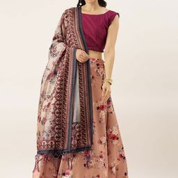 Kaizen TEXO FAB Printed Semi-Stitched Lehenga & Unstitched Blouse With Dupatta-18