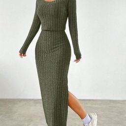 bebe Self Design Off Shoulder Top & Skirt Co-Ords-picture-42