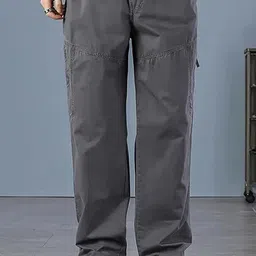 R.Code by The Roadster Life Co. Men Regular Fit High Rise Cotton Cargo Trousers-image-26
