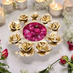 Extreme Karigari Gold-Toned 5 Pieces Metal Candle Holder-image-74