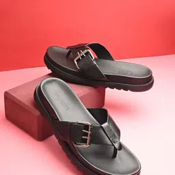 Overdrive Men Textured Lightweight Leather Slip-On Flatforms-6