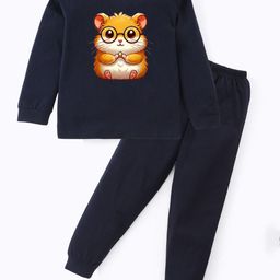 BLUSHES Kids Printed Pure Cotton Night Suit-image-86