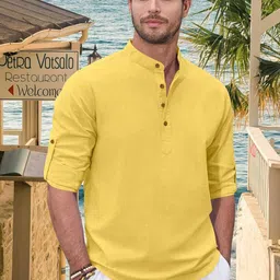 Fifth U Men Yellow Kurta-image-132
