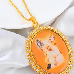 MEMOIR Gold-Plated Oval Pendants with Chains-image-49
