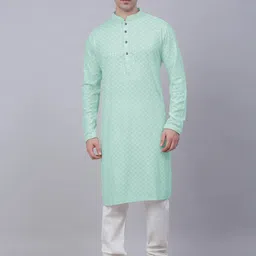 KUNDALI KAKSHAY Men Embroidered Chikankari Kurta-image-72