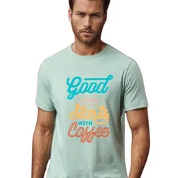 BLUEFICUS MenTypography Printed Bio Finish Slim Fit T-shirt-image-97