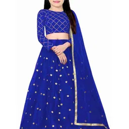 F Plus Fashion Net Semi-Stitched Lehenga Choli-image-82