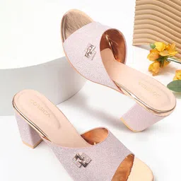 CORSICA Textured Block Sandals with Buckles-57