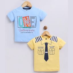 Nit kid Pack Of 2 Boys Printed Pure Cotton T-shirt-image-43