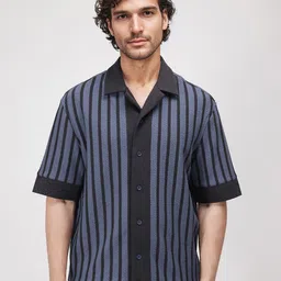 RARE RABBIT Men Comfort Boxy Opaque Striped Casual Shirt-image-63
