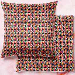 ArtzFolio Multicoloured Set of 2 Square Cushion Covers-10