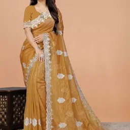 KALINI Ethnic Motifs Net Fusion Saree-picture-30
