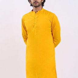 VASTRAMAY Mandarin Collar Cotton Straight Kurta-picture-14