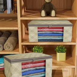 Kuber Industries Cream-Coloured Set of 6 Regular Drawer Organiser Organisers image 1