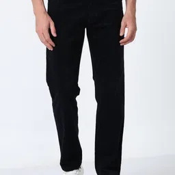 NEVER NEUD Men Relaxed Straight Leg Straight Fit Trousers-image-80