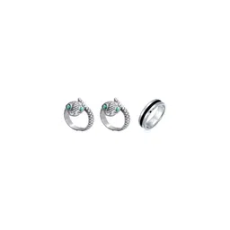 Dynamic Retail Global Set of 3 Ring for Men, Silver-Silver Alloy Ring ()-picture-14