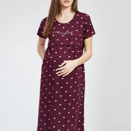 PASTEL CLIP Printed Nightdress-image-99
