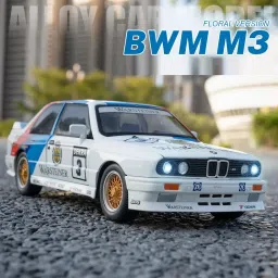 New 1:24 Bmw M3 Toy Car E30 Retro Rally Style Diecast Model Metal Alloy Zinc-image-44
