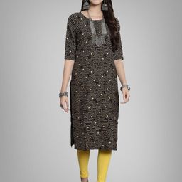 Ethnic basket Women Black Kurtas-picture-36