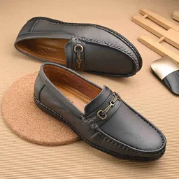 IVRAH Men Leather Slip-On Formal Loafers-image-31