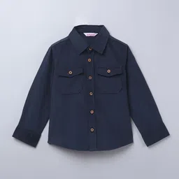 taffykids Boys Relaxed Fit Spread Collar Solid Casual Shirt-picture-29